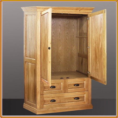 Solid Oak - 1m2 : Tủ Áo Gỗ Sồi + 2 Cánh Lá Sách